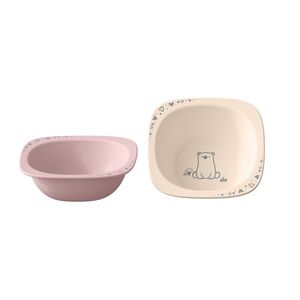 nip NATURE line miska, 4m+, 2ks, pink obraz