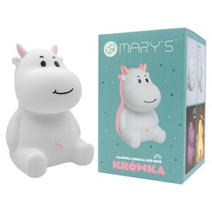 MARY’S LED silikonová noční lampička RGB - kravička, růžová obraz