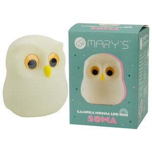 MARY’S LED silikonová noční lampička RGB - sova obraz