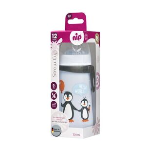 nip Straw cup láhev s brčkem PP, 330ml, kluk obraz