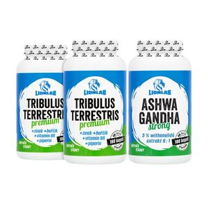 Lionlab 2x Tribulus Premium a Ashwagandha Strong AKCE 1+1+1 obraz