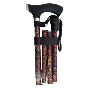 SUNDO Skládací podpůrná hůl se silikonovou rukojetí, 85 - 95 cm, orientální zlatá obraz