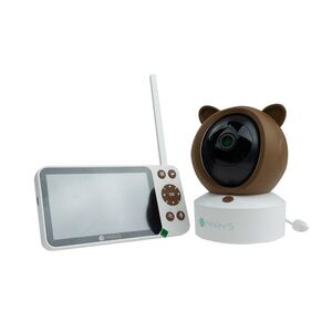 MARY’S Dětská chůvička 2v1 s kamerou a LCD displejem, s WiFi / TUYA - medvídek, hnědá obraz