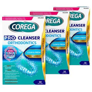 Corega Pro Cleanser Orthodontics čisticí tablety 3x30 ks obraz