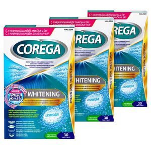 Corega Whitening antibakteriální tablety 3x30 ks obraz