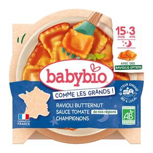 Babybio Celé ravioli s dýňovou nádivkou, rajčatovým pyré a žampiony 190 g obraz