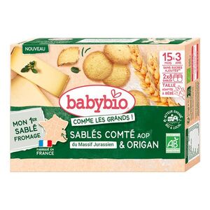 Babybio Křehké sušenky se sýrem Sablé Comté a oregánem 72 g obraz