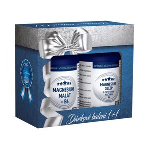 Clinical Magnesium malát + B6 + Magnesium Sleep 100+100 kapslí dárkové balení obraz