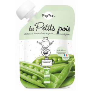 Popote BIO Kapsička Hrášek pyré 4/6m+ 120 g obraz