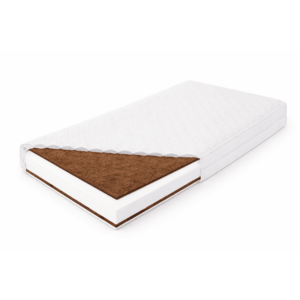 Danpol Matrace do postýlky kokos/pěna/kokos 120 x 60 cm KOMFORT, bílá obraz