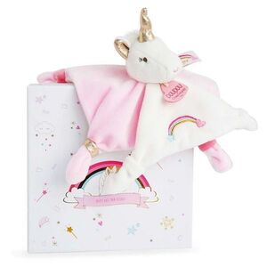Doudou et Compagnie Paris Dárková sada - plyšový muchláček jednorožec růžový 20 cm obraz