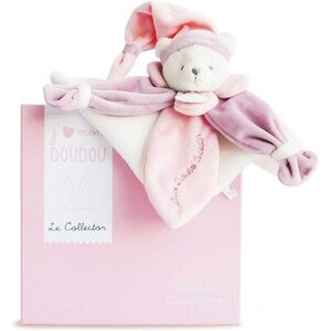 Doudou et Compagnie Paris Dárková sada - plyšový muchláček růžový medvídek 24 cm obraz