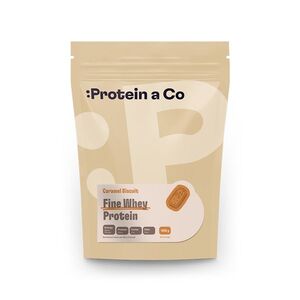 Protein a Co Protein Fine whey slazený stévií 1000 g Caramel biscuit obraz