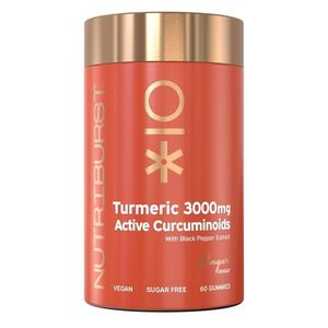 Nutriburst Premium Turmeric 3000 mg gummies s kurkuminem a antioxidanty 60 ks zázvor obraz