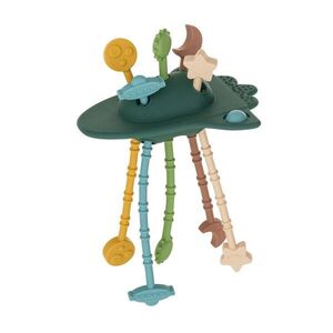 Petite&Mars Hračka silikonová senzorická Crazy rocket Misty Green 10m+ obraz