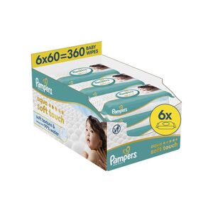 Pampers 99 % Water dětské čisticí ubrousky 6x60 ks obraz