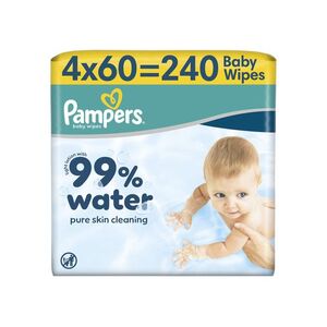Pampers 99 % Water dětské čisticí ubrousky 4x60 ks obraz