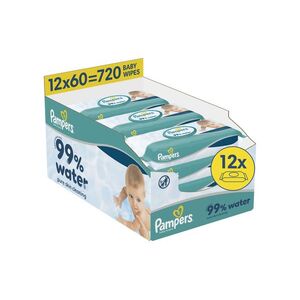 Pampers 99 % Water dětské čisticí ubrousky 12x60 ks obraz