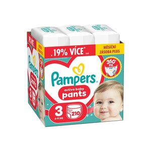 Pampers Active Baby vel. 3 6–11 kg plenkové kalhotky 210 ks obraz