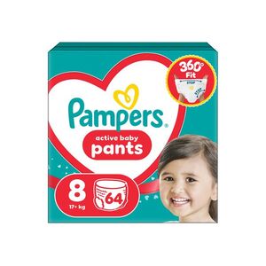 Pampers Active Baby vel. 8 17+ kg plenkové kalhotky 64 ks obraz