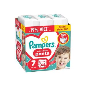 Pampers Active Baby vel. 7 15+ kg plenkové kalhotky 128 ks obraz