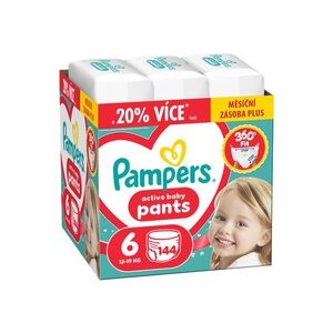 Pampers Active Baby vel. 6 13–19 kg plenkové kalhotky 144 ks obraz