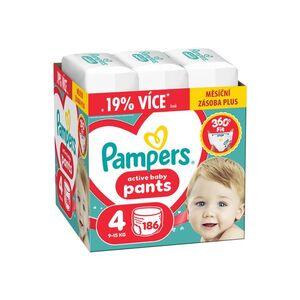 Pampers Active Baby vel. 4 9–15 kg plenkové kalhotky 186 ks obraz
