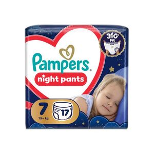 Pampers Night Pants vel. 7 15+ kg dětské plenkové kalhotky 17 ks obraz