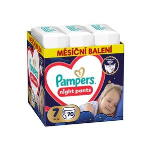 Pampers Night Pants vel. 7 15+ kg dětské plenkové kalhotky 70 ks obraz
