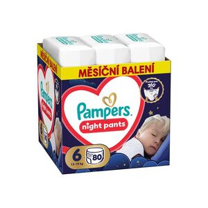 Pampers Night Pants vel. 6 13–19 kg dětské plenkové kalhotky 80 ks obraz