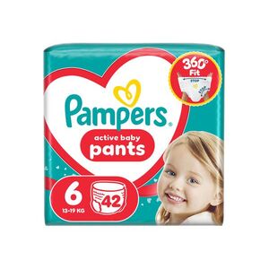 Pampers Active Baby vel. 6 13–19 kg plenkové kalhotky 42 ks obraz