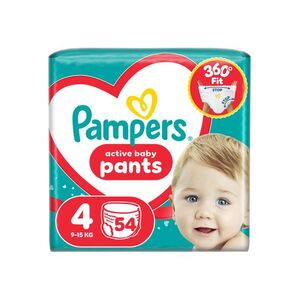 Pampers Active Baby vel. 4 9–15 kg plenkové kalhotky 54 ks obraz