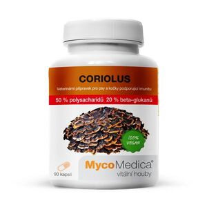 MycoMedica Coriolus 50% pro kočky a psy 90 kapslí obraz