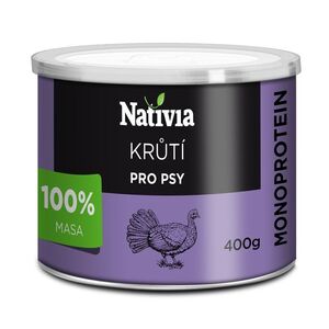 Nativia konzerva krůtí svalovina 400 g obraz