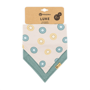 Petite&Mars Bryndák Luke Beige Kiwis&Misty Green 2 ks obraz