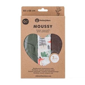 Petite&Mars Sada plen bambusová mušelínová Moussy 68 x 68 cm Forest Fox 3 ks obraz