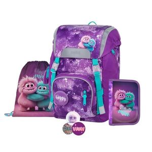 Oxybag OXY SKY - školní set Monster 4 ks: batoh, penál, sáček, placky batoh, penál, sáček obraz