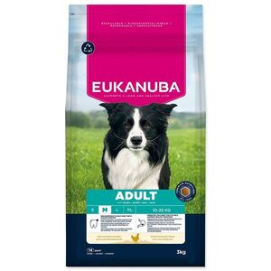 Eukanuba Krmivo Adult Medium rich in fresh chicken 3kg obraz