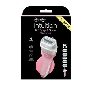 Wilkinson Intuition 2in1 Soap&Shave Nourishing dámský holicí strojek + 5 hlavic obraz