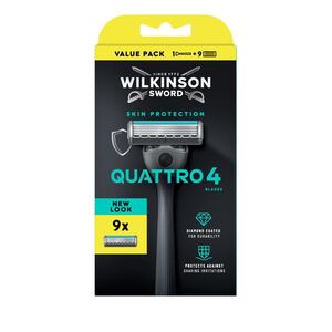 Wilkinson Quattro 4 Skin Protection pánský holicí strojek + 9 hlavic obraz