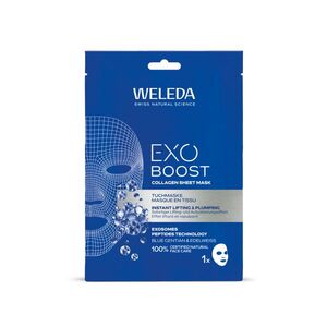 Weleda Exo Boost Kolagenová maska Modrý hořec a Protěž alpská 1 ks obraz