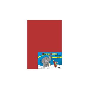 STEPA Kreslící karton A3, 180 g/m2, červený, 50 listů obraz