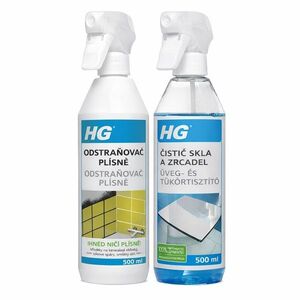 HG Odstraňovač plísně + čistič skla a zrcadel 2x500 ml obraz