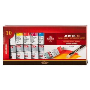 KOH-I-NOOR 162704/10 - souprava akrylových barev 10 × 40 ml obraz