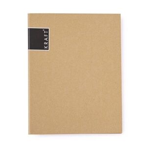 Karton P+P KRAFT nature - karis blok A4, PVC, 4kroužkový, 100 listů, hnědý obraz