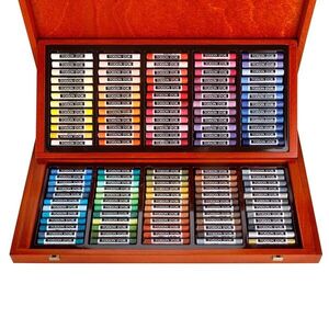 KOH-I-NOOR TOISON D´OR 8539/120 - prašné křídy v dřevěné kazetě - 120 ks obraz