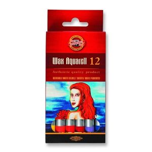KOH-I-NOOR WAX AQUARELL 8282/12 - akvarelové pastely - 12 ks obraz