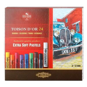 KOH-I-NOOR TOISON D´OR EXTRA SOFT 8554/24 - prašné křídy - 24 ks obraz