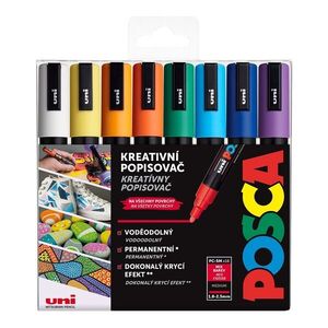 Posca Sada akrylových popisovačů - PC-5M, 1, 8 - 2, 5 mm, mix barev (16 ks) obraz