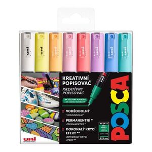 Posca Sada akrylových popisovačů - PC-1M, 0, 7 - 1 mm, pastelové barvy (8 ks) obraz